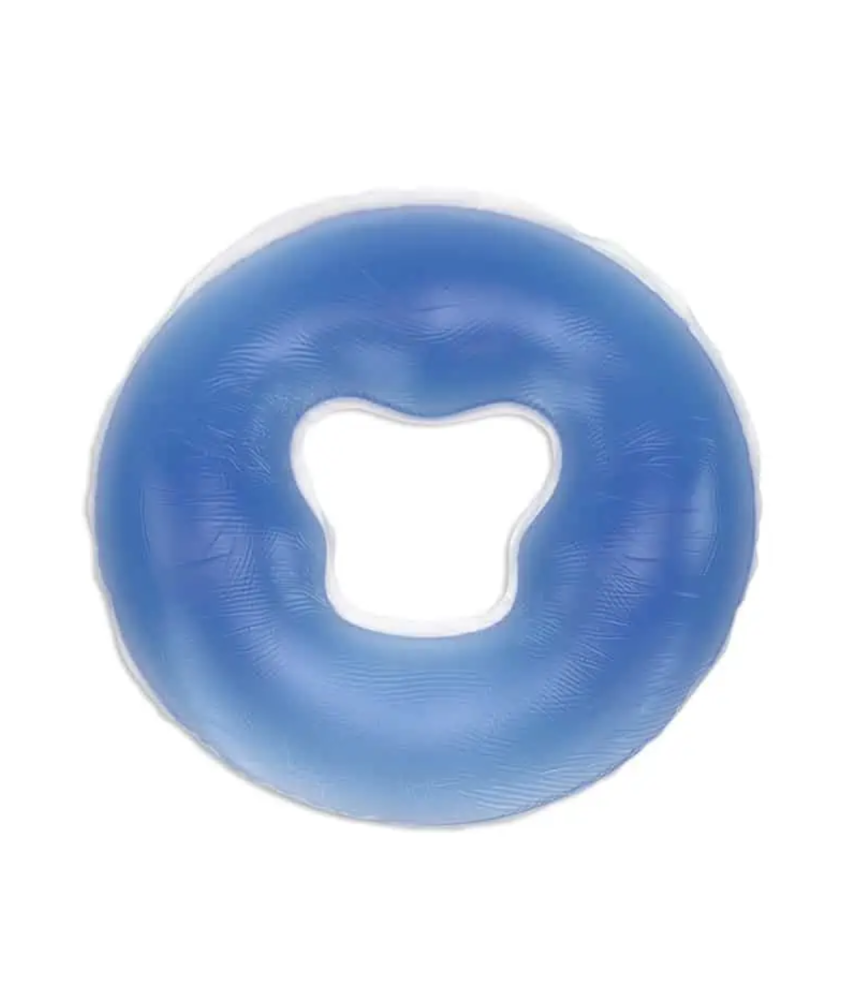 Almofada de gel de silicone c/ orifício p/ rosto - Azul Almofada de gel de silicone c/ orifício p/ rosto - Azul