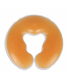 Almofada de gel de silicone c/ apoio facial em U - Laranja
