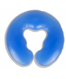 Almofada de gel de silicone c/ apoio facial em U - Azul