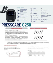 Equipamento de Pressões PRESSCARE G250 (inclui 2 botas)